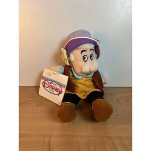 Disney Store Geppetto Pinocchio Mini Bean Bag Plush With Plastic Tag New W/hat!